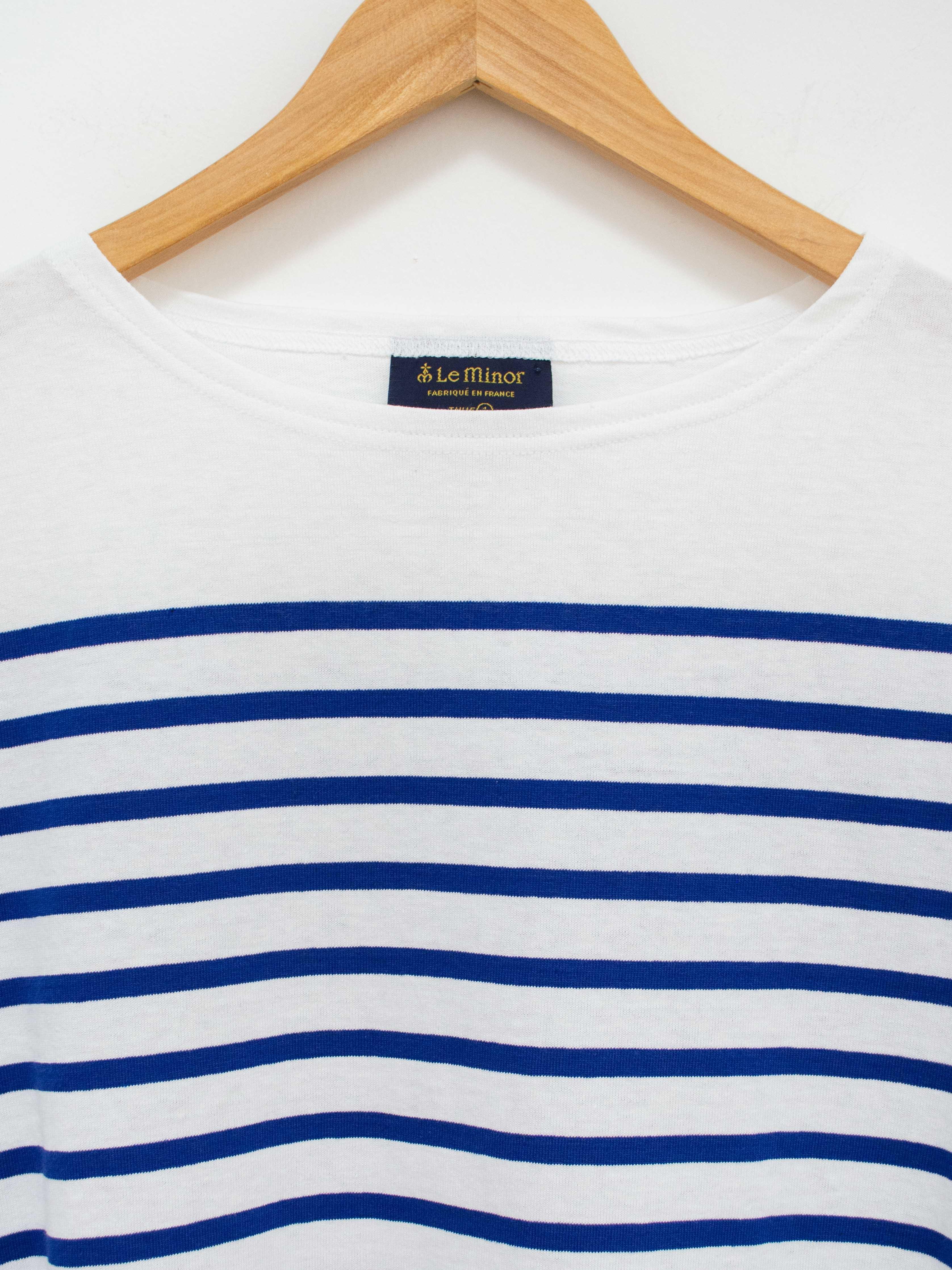 Namu Shop - Veritecoeur Le Minor Border Longsleeve Tee - Royal Blue x White