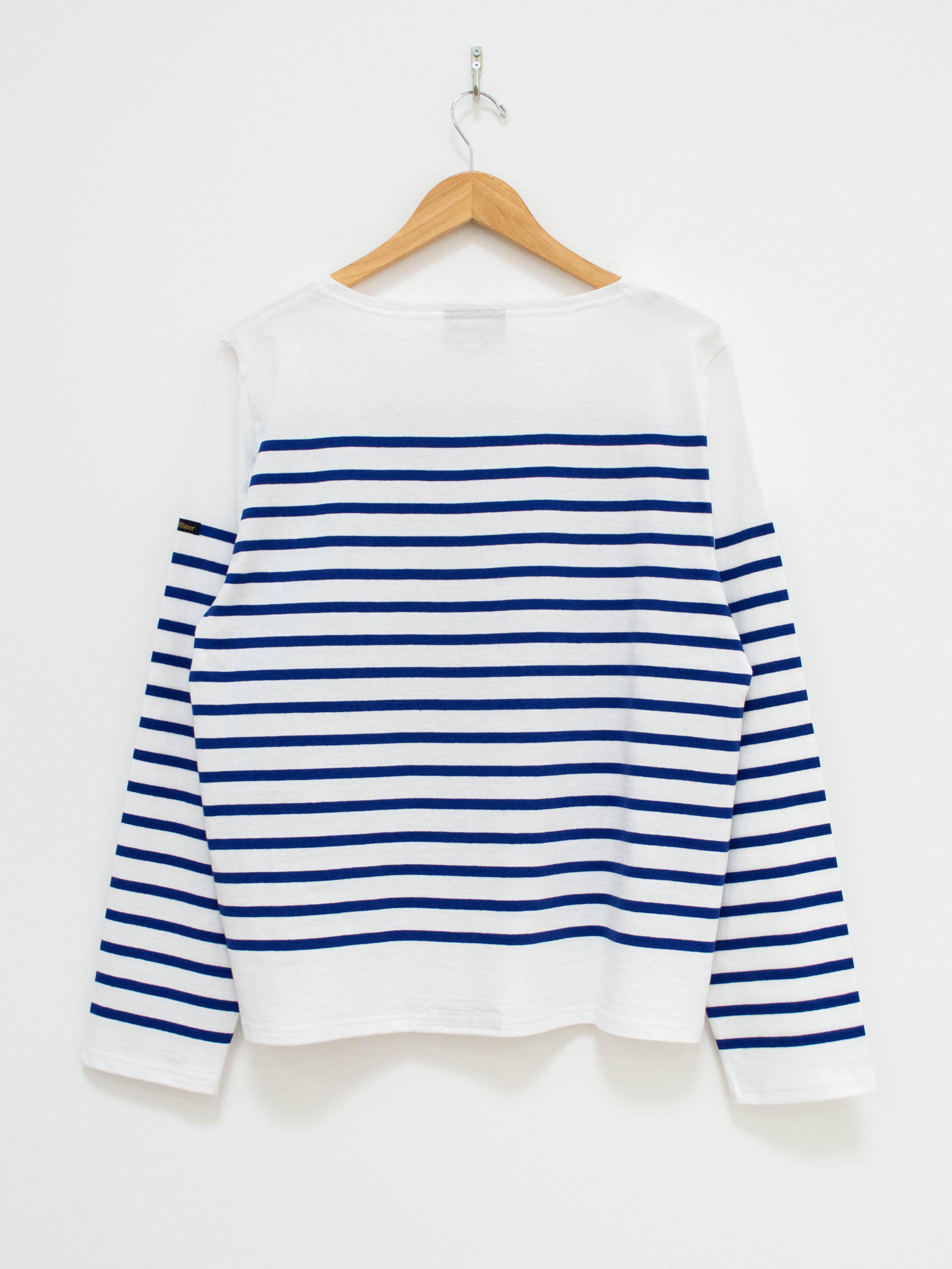 Namu Shop - Veritecoeur Le Minor Border Longsleeve Tee - Royal Blue x White