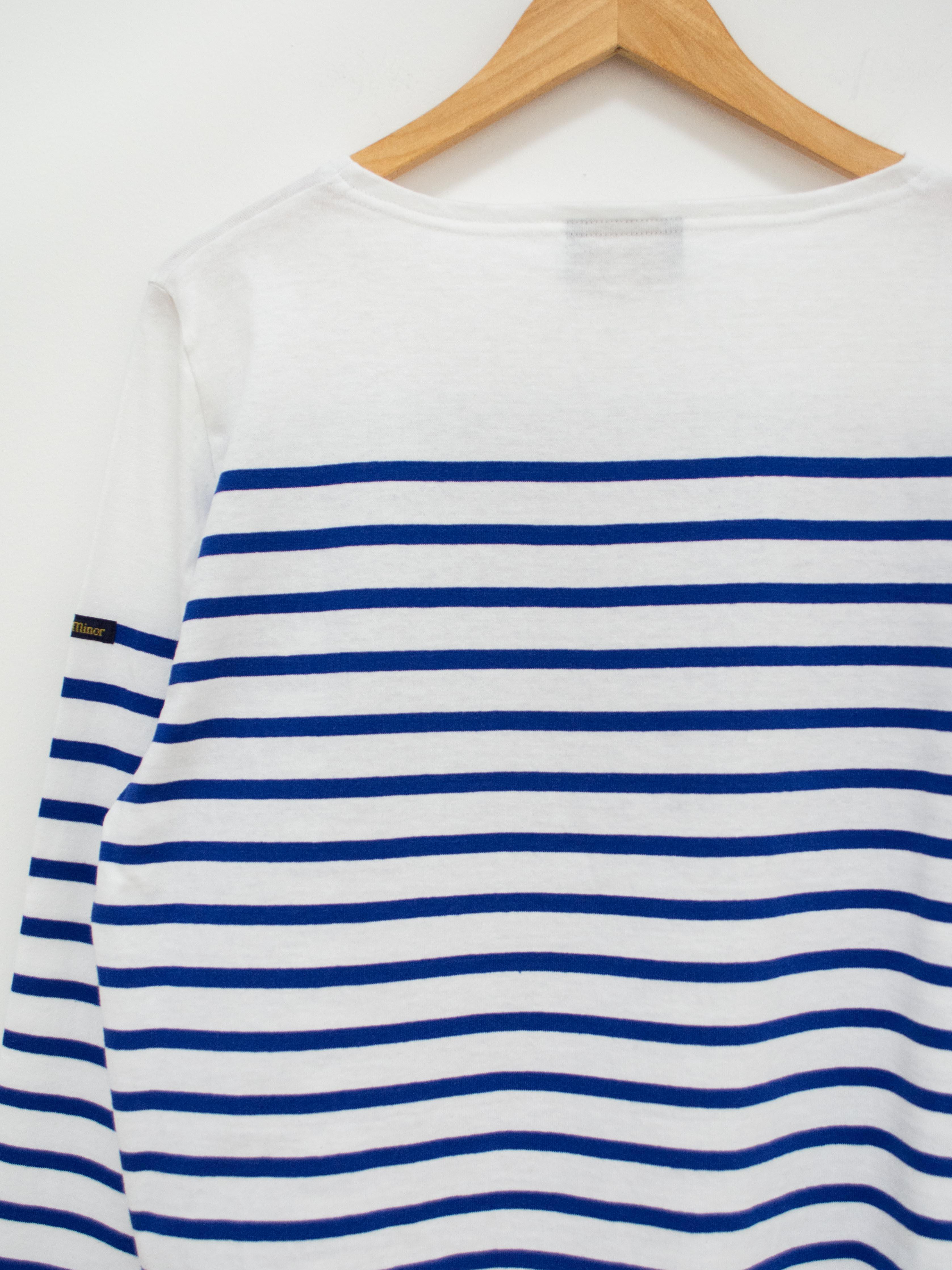 Namu Shop - Veritecoeur Le Minor Border Longsleeve Tee - Royal Blue x White