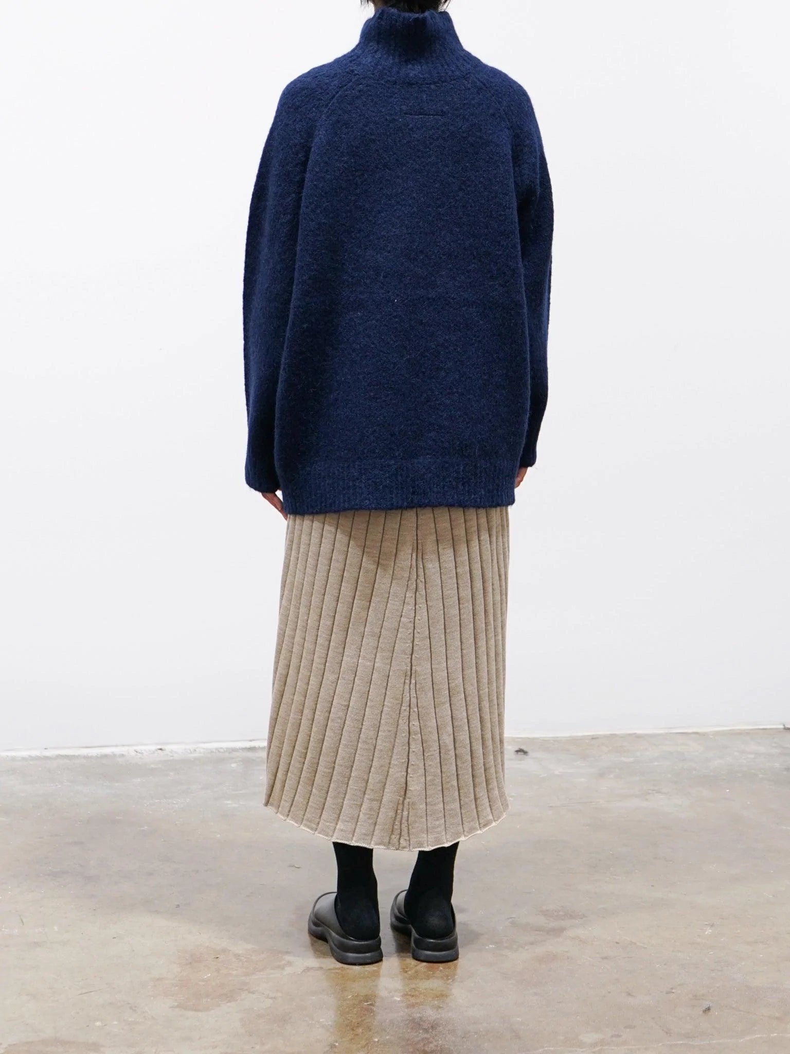 Namu Shop - Veritecoeur Shaggy Turtleneck Knit - Navy