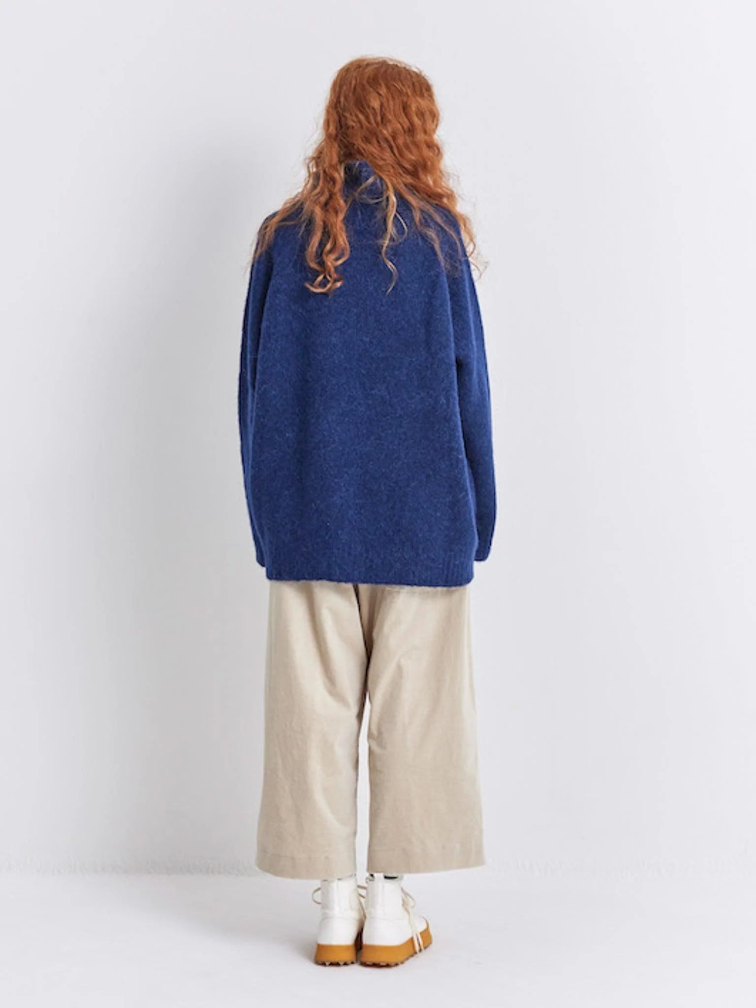 Namu Shop - Veritecoeur Shaggy Turtleneck Knit - Navy