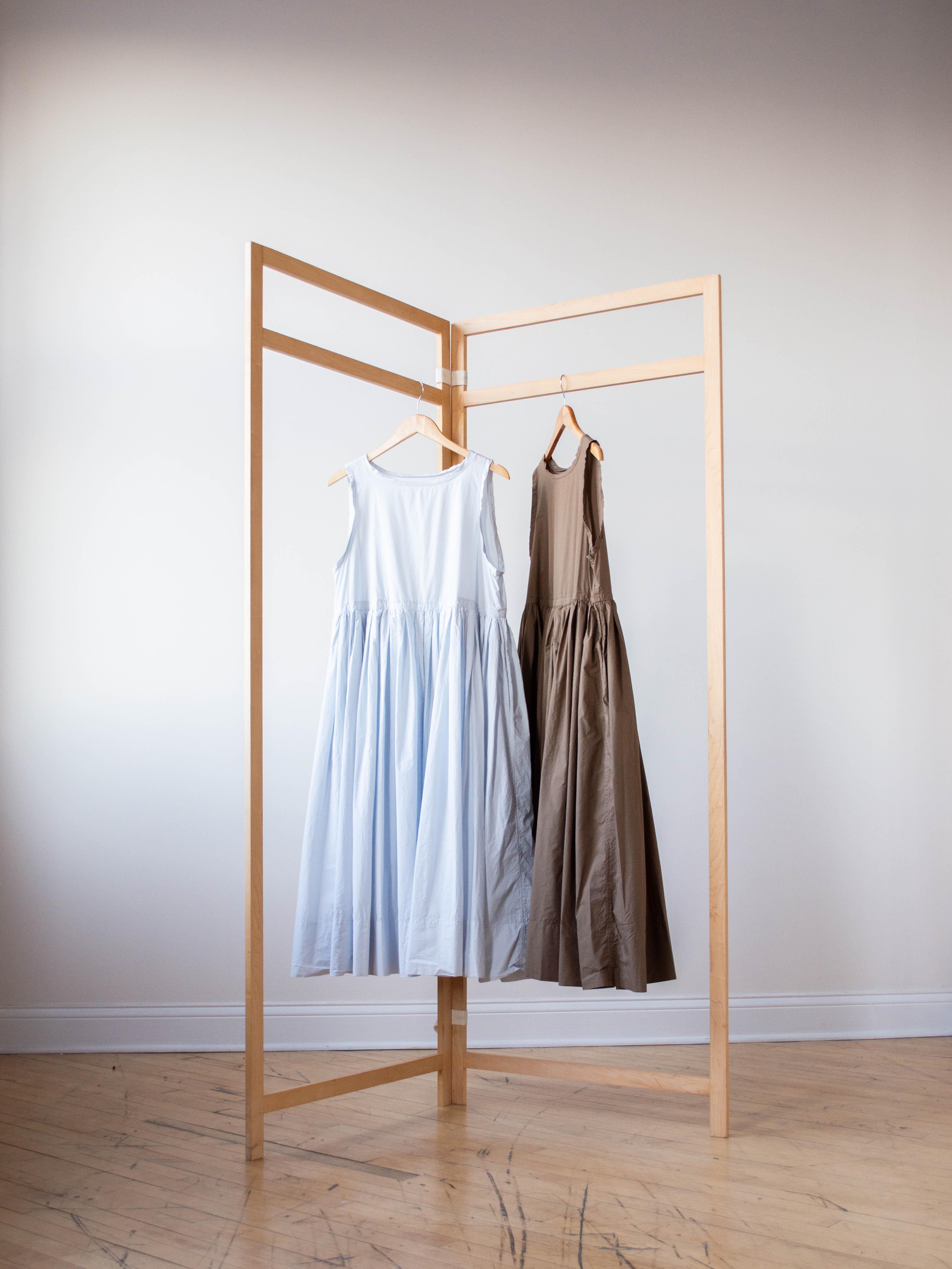 Namu Shop - Veritecoeur Sleeveless Gather Dress - Light Blue Gray