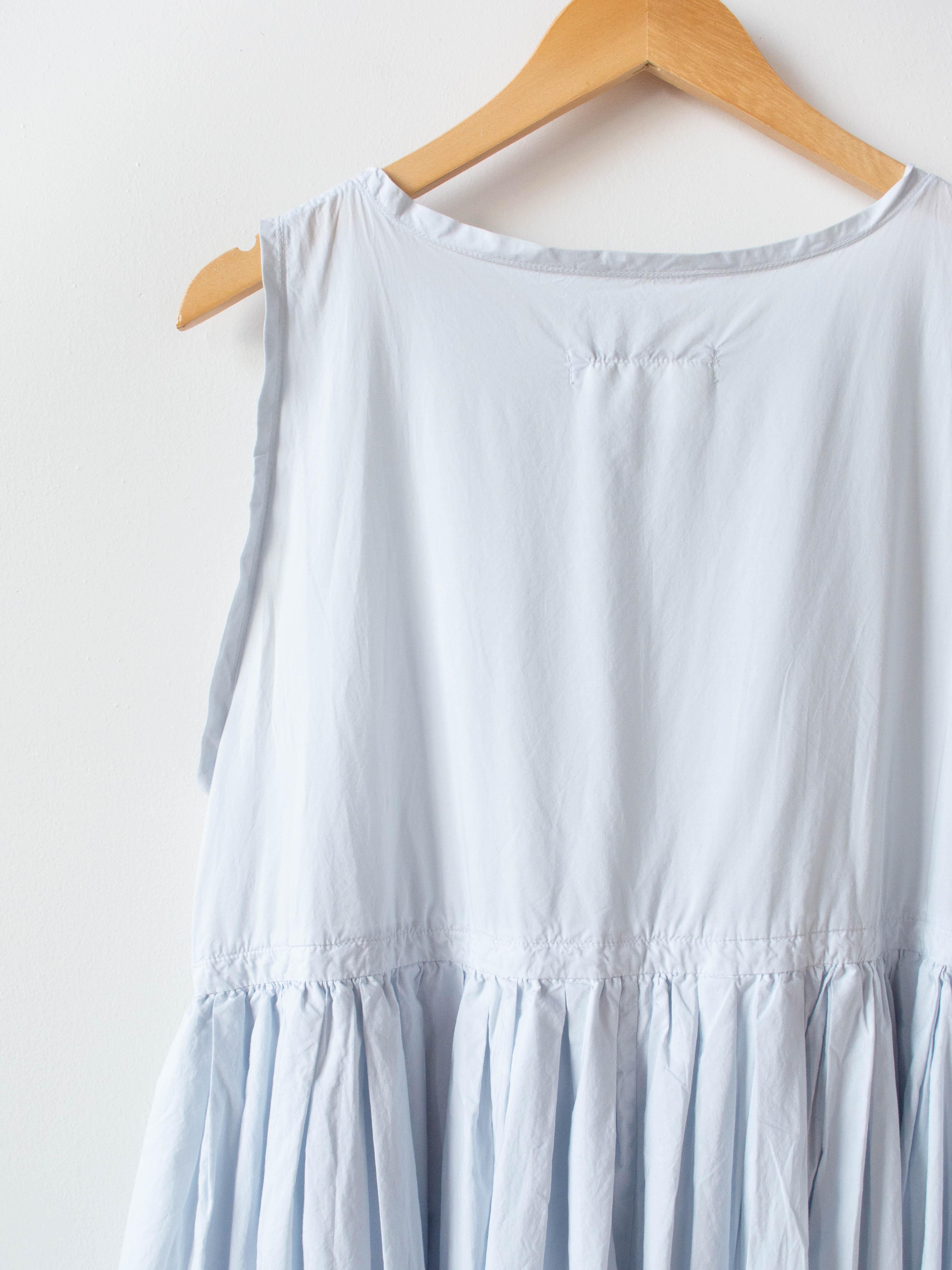 Namu Shop - Veritecoeur Sleeveless Gather Dress - Light Blue Gray