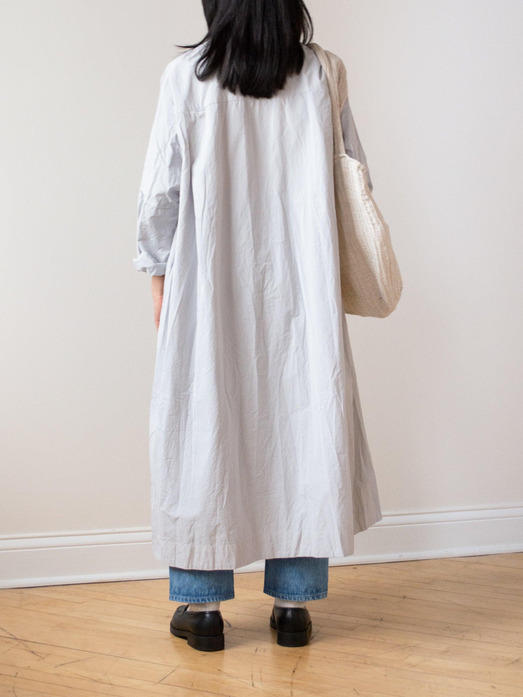 Namu Shop - Veritecoeur Typewriter Cotton Shirt Dress - Ash