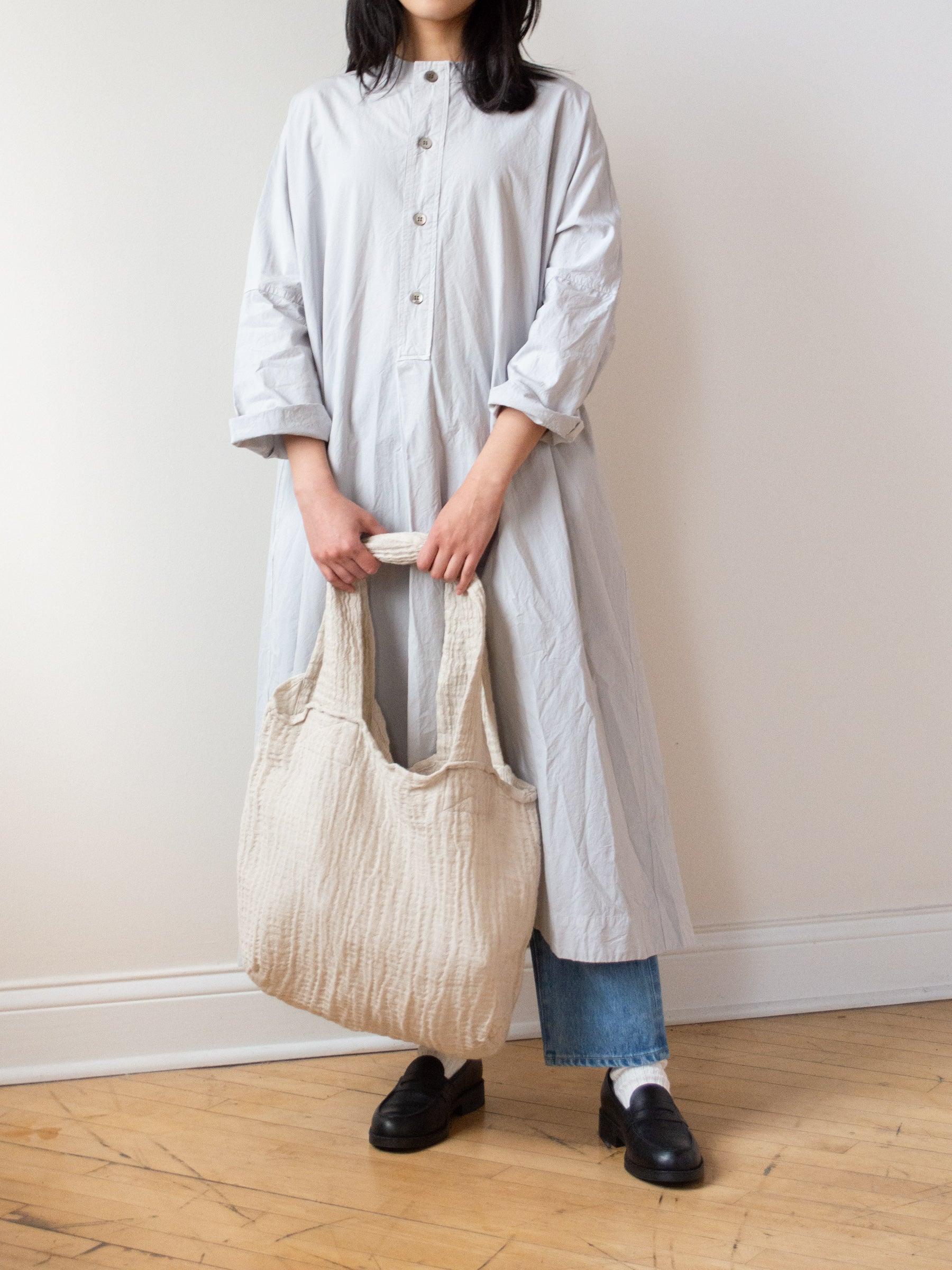 Namu Shop - Veritecoeur Typewriter Cotton Shirt Dress - Ash