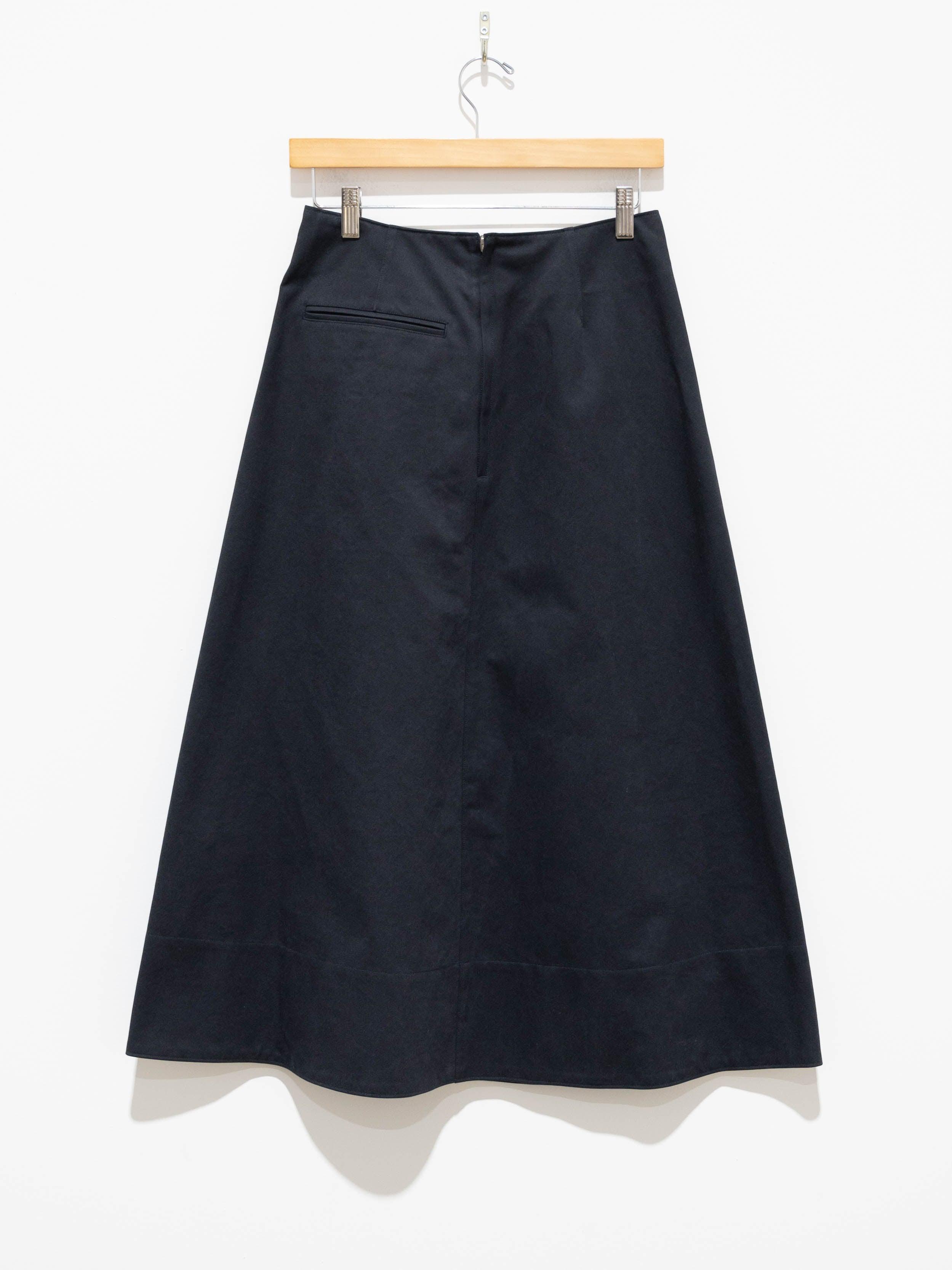 Namu Shop - Yleve Finx Cotton Chino Flare Skirt - Navy