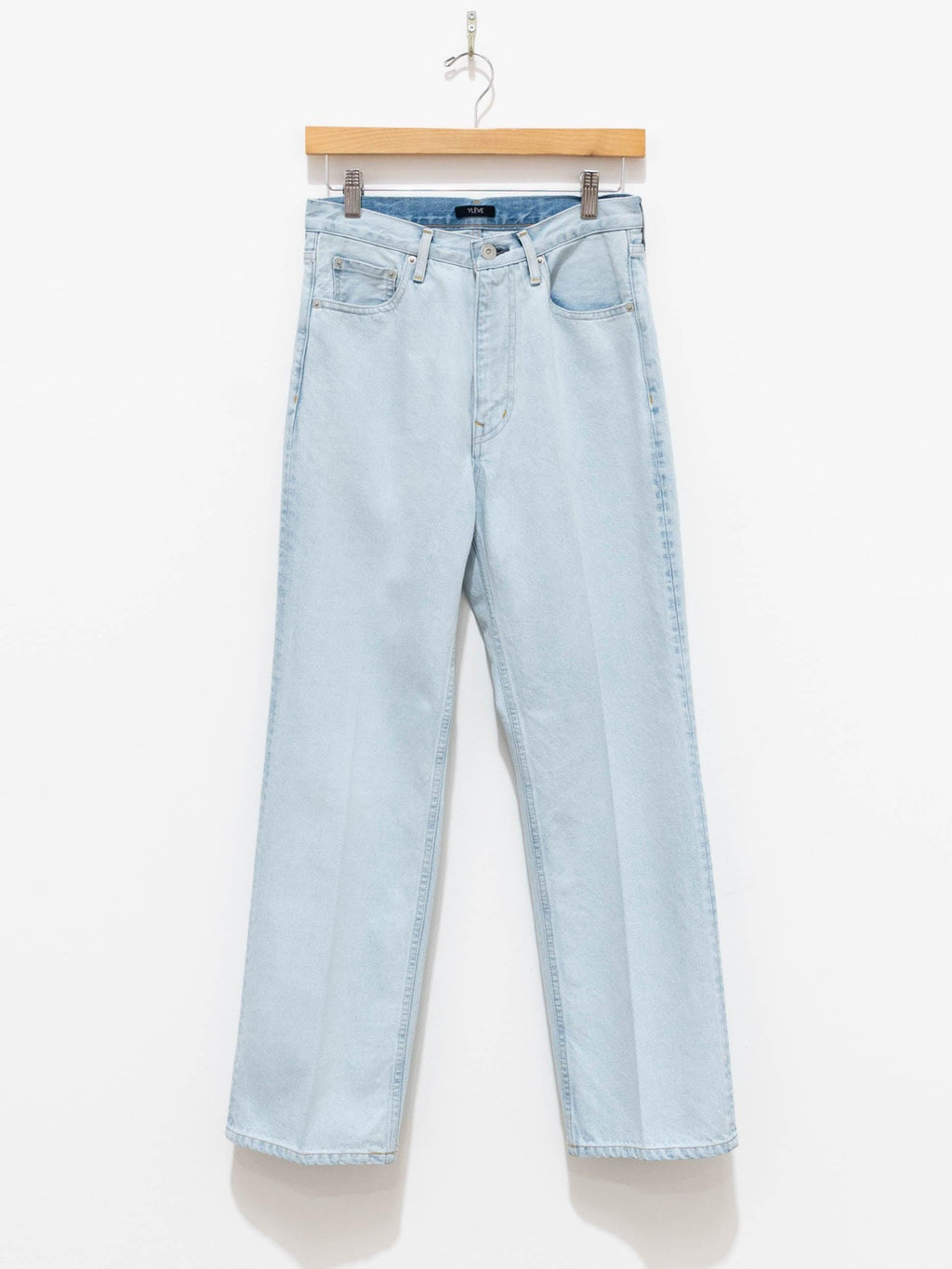 Namu Shop - Yleve Pressed Straight Denim - Ice Indigo