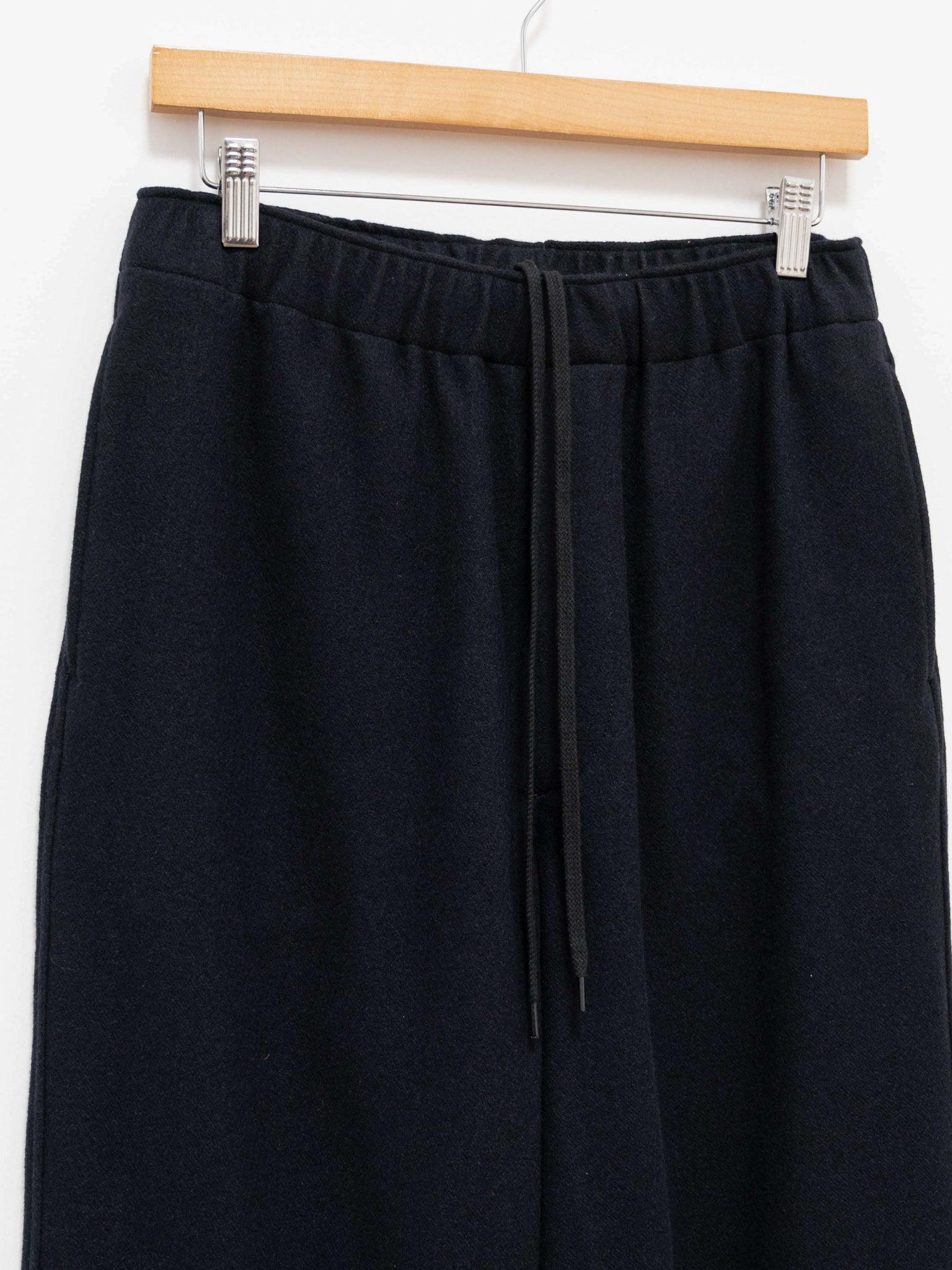Namu Shop - Yleve Wool Cashmere College Flannel Easy Trousers - Navy
