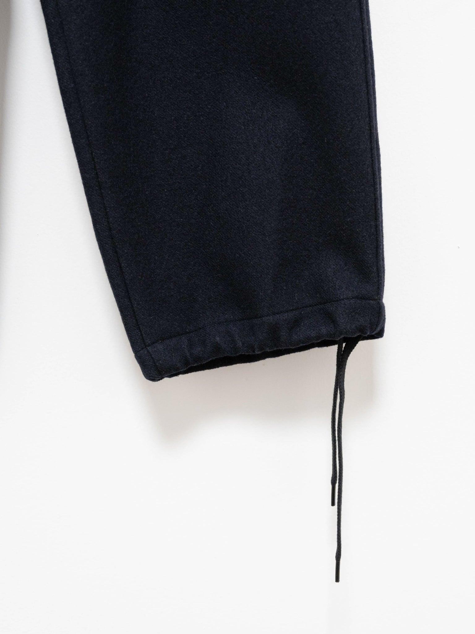 Namu Shop - Yleve Wool Cashmere College Flannel Easy Trousers - Navy