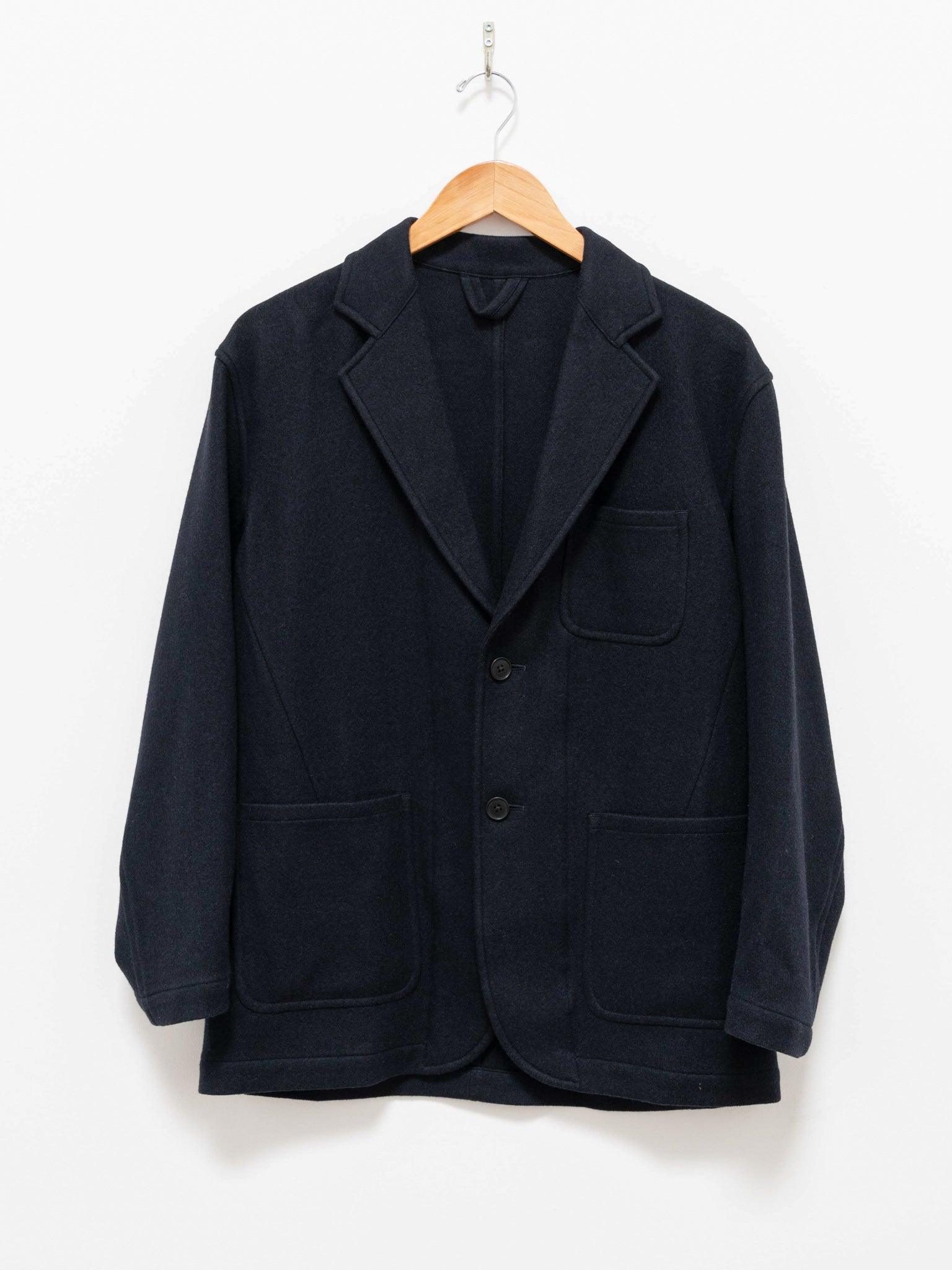 Namu Shop - Yleve Wool Cashmere College Flannel Jacket - Navy