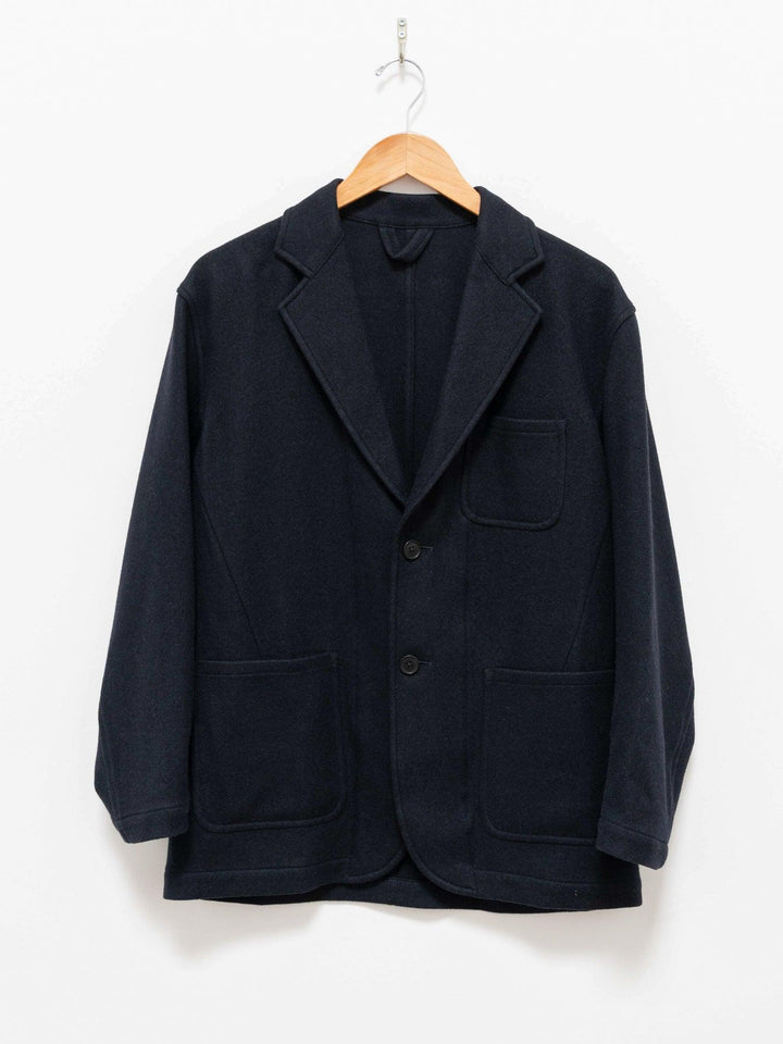 Namu Shop - Yleve Wool Cashmere College Flannel Jacket - Navy
