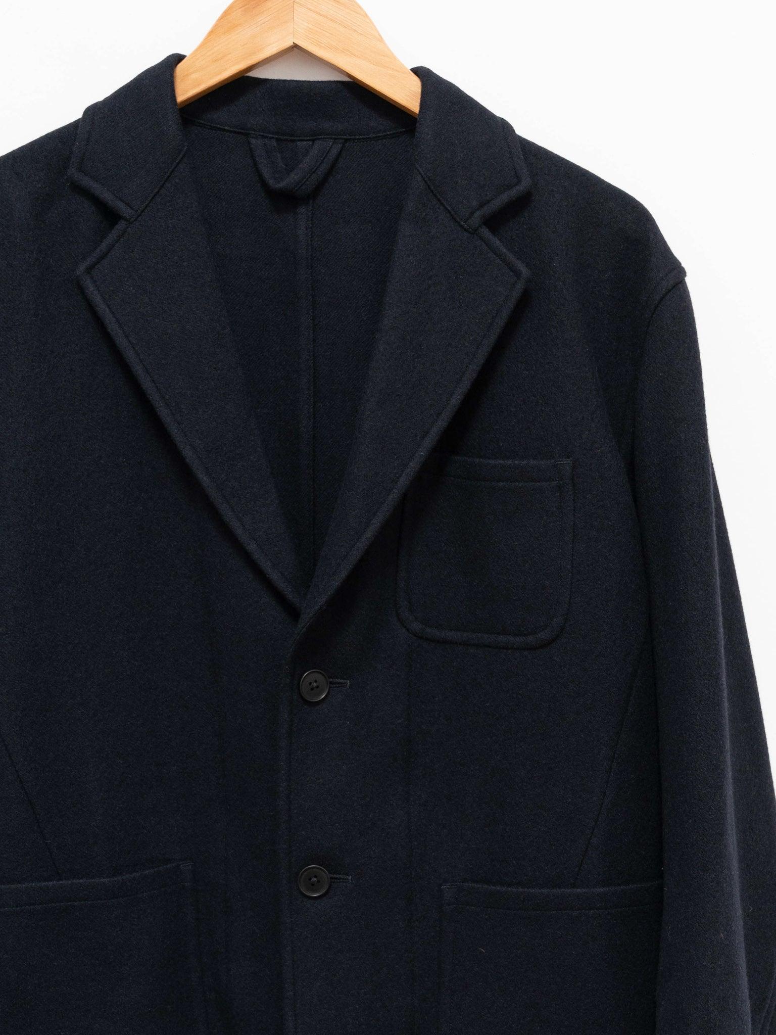 Namu Shop - Yleve Wool Cashmere College Flannel Jacket - Navy