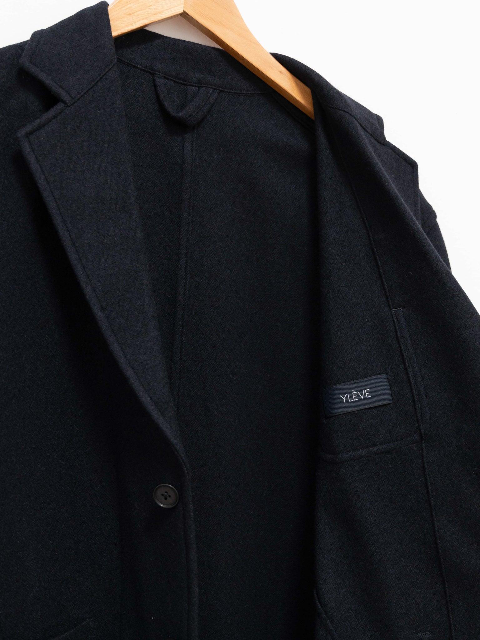 Namu Shop - Yleve Wool Cashmere College Flannel Jacket - Navy