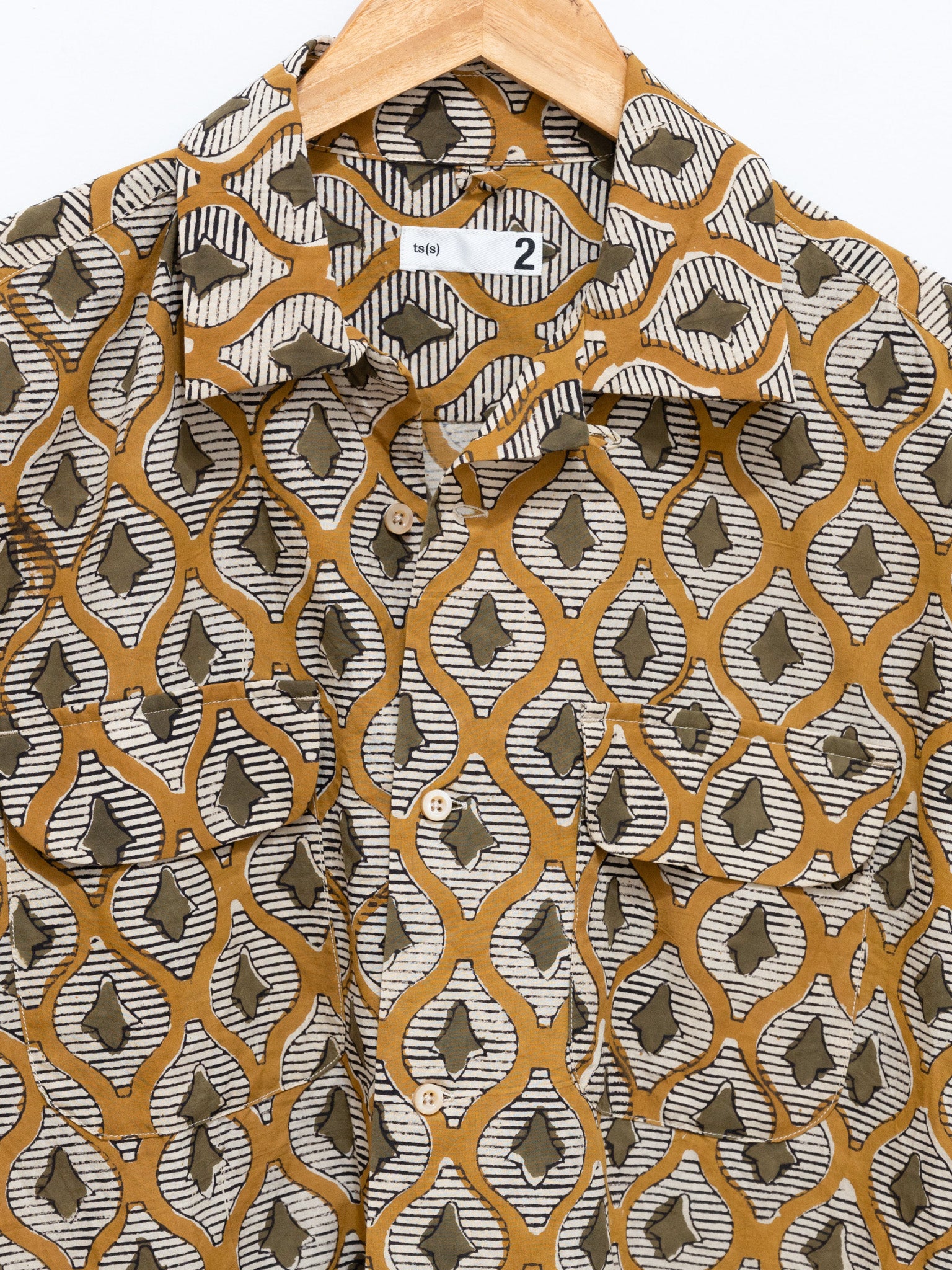 Namu Shop - ts(s) Round Flap Short Sleeve Shirt - Khaki