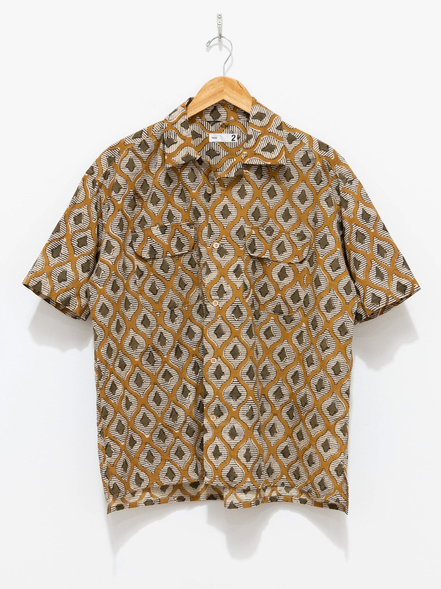 Namu Shop - ts(s) Round Flap Short Sleeve Shirt - Khaki