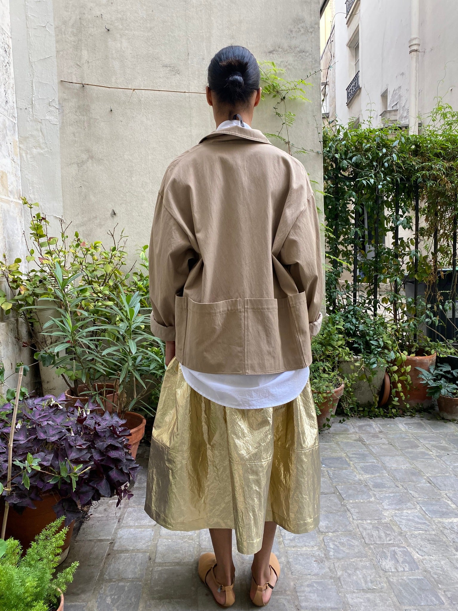 Namu Shop - Sara Lanzi 6 Pocket Jacket - Hazelnut