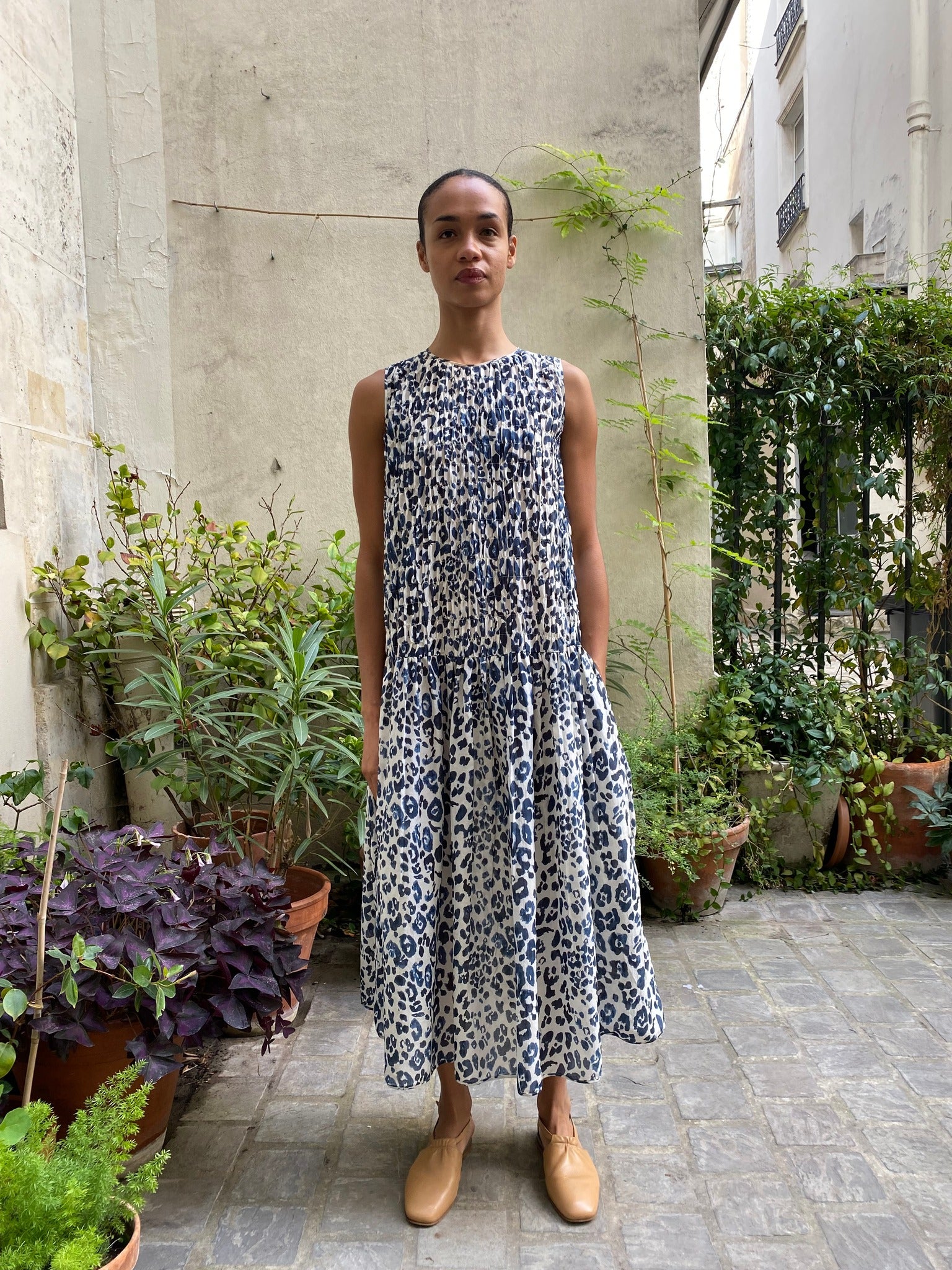 Namu Shop - Sara Lanzi Lightweight Quilted Dress - Blue